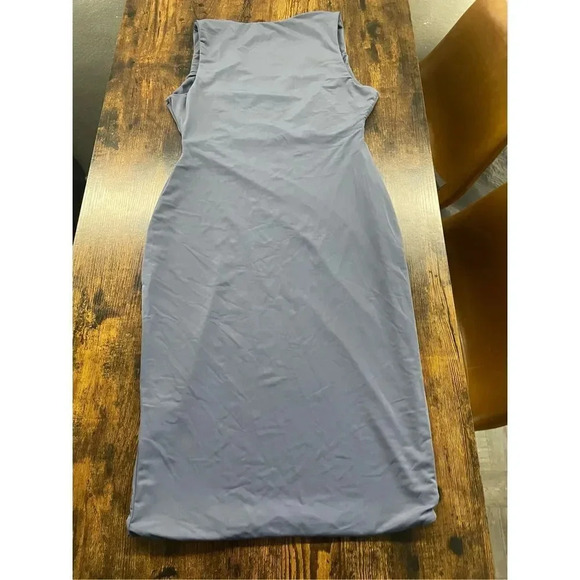 Meshki blue deep V midi dress Size 12 - Picture 10 of 11